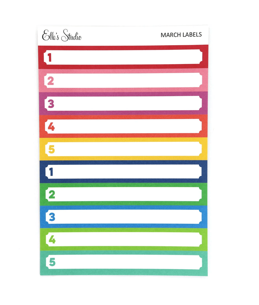 Elles Studio - March 23 Labels