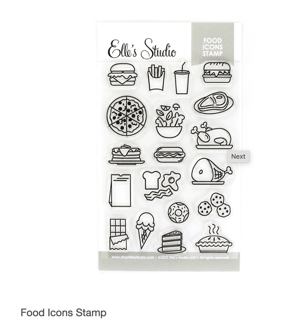 Scrapbooking  Elles Studio - Food Icons Stamp stamp
