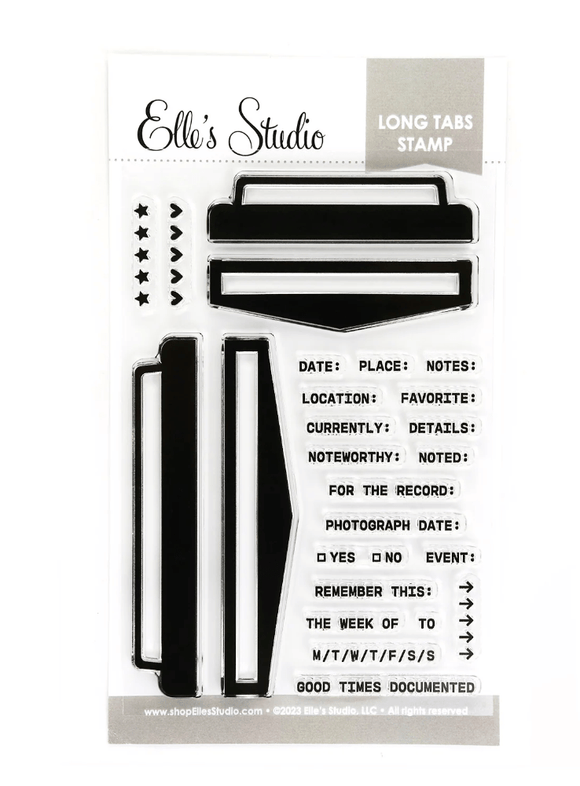 Scrapbooking  Elles Studio - Long Tabs Stamp stamp