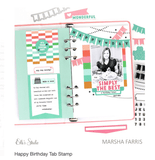 Scrapbooking  Elles Studio - Happy Birthday Tab Stamp stamps