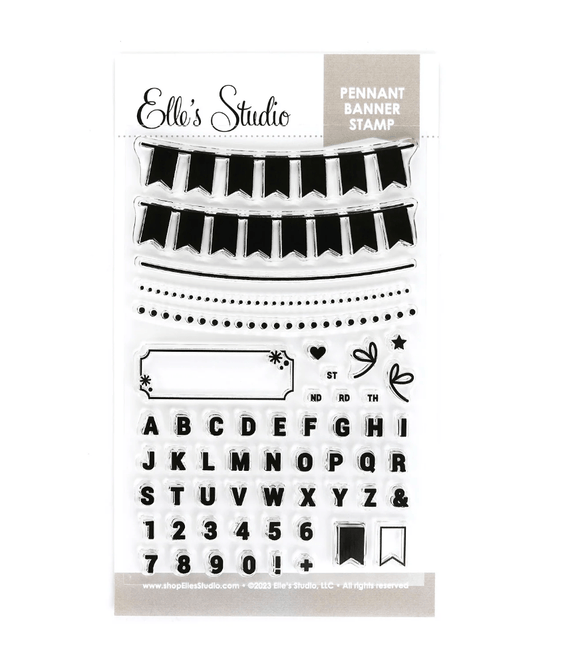 Scrapbooking  Elles Studio - Pennant Banner Stamp stamps