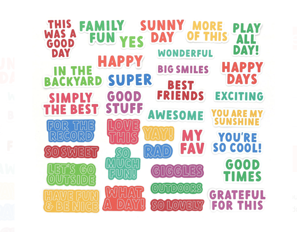 Scrapbooking  Elles Studio - Happy Day Die Cuts 30pk stickers