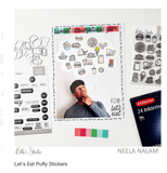 Scrapbooking  Elles Studio - Lets Eat Puffy Stickers stickers