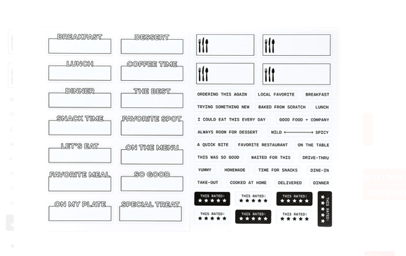 Scrapbooking  Elles Studio - On The Menu Cardstock Stickers stickers