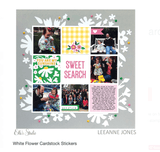Scrapbooking  Elles Studio - White Flower Cardstock Stickers stickers