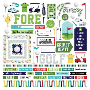 Scrapbooking  Photoplay MVP Golf Stickers 12"X12" Elements stickers