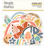 Scrapbooking  Simple Stories Boho Sunshine Bits & Pieces Die-Cuts 57/Pkg Floral ephemera