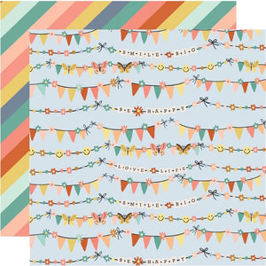 Scrapbooking  Simple Stories Boho Sunshine Double-Sided Cardstock 12"X12" - Happy Day Paper 12"x12"
