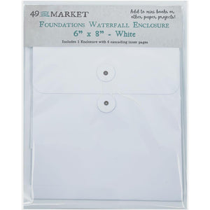 Scrapbooking  49 And Market Foundations Waterfall Enclosure 6"X8" White album