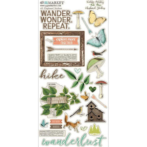 Scrapbooking  Vintage Artistry Hike More Chipboard Stickers 6"X12" chipboards