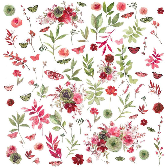 Scrapbooking  49 And Market  ARToptions Rouge Laser Cut Outs Wildflowers Embellishments