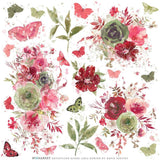 Scrapbooking  49 and Market ARToptions Rouge Rub-Ons 12"X12" 1/Sheet Embellishments