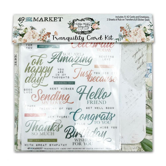 Scrapbooking  49 And Market Card Kit Vintage Artistry Tranquility Embellishments
