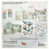 Scrapbooking  49 And Market Card Kit Vintage Artistry Tranquility Embellishments