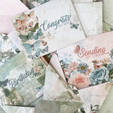 Scrapbooking  49 And Market Card Kit Vintage Artistry Tranquility Embellishments