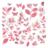 Scrapbooking  49 And Market Color Swatch: Blossom Acetate Leaves Embellishments