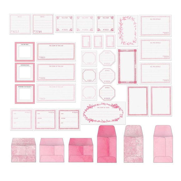Scrapbooking  49 And Market Color Swatch: Blossom Envelope Bits Embellishments