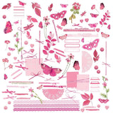 Scrapbooking  49 And Market Color Swatch: Blossom Laser Cut Outs Elements Embellishments