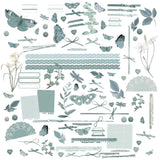 Scrapbooking  49 And Market  Color Swatch: Eucalyptus Laser Cut Outs Elements Embellishments