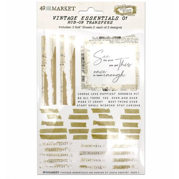 Scrapbooking  49 And Market Essential Rub-Ons 6