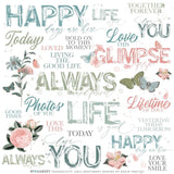 Scrapbooking  49 and Market Vintage Artistry Tranquility Rub-Ons 12"X12" 1/Sheet Sentiments Embellishments