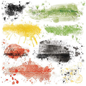 Scrapbooking  Vintage Artistry Countryside Rub-Ons 12"X12" 1/Sheet Color Wash Embellishments