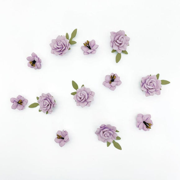 Scrapbooking  49 And Market Florets Paper Flowers - Soft Lilac Flowers