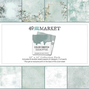 Scrapbooking  49 And Market Collection Pack 12"X12" Color Swatch: Eucalyptus Paper 12"x12"