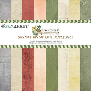 Scrapbooking  49 And Market Collection Pack 12"X12" Curators Meadow Solids Paper 12"x12"