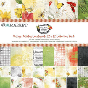 Scrapbooking  49 And Market Collection Pack 12"X12" Vintage Artistry Countryside Paper 12"x12"