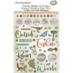 Scrapbooking  Vintage Artistry Hike More Wishing Bubbles & Trinkets stickers