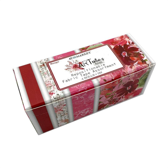 Scrapbooking  49 And Market Fabric Tape Assortment 4/Rolls ARToptions Rouge Washi