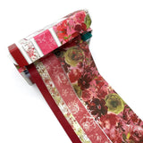 Scrapbooking  49 And Market Fabric Tape Assortment 4/Rolls ARToptions Rouge Washi