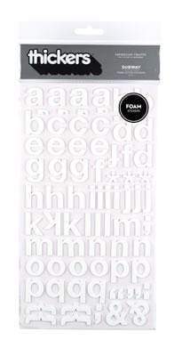 Scrapbooking  AC Foam Subway White Alphas