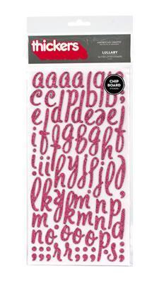 Scrapbooking  AC Glitter Chipboard Lullaby Rouge Alphas