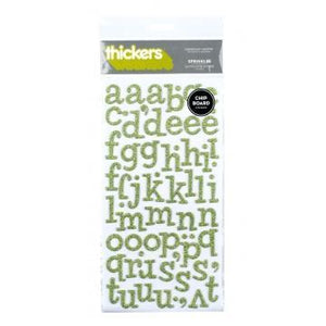 Scrapbooking  AC Glitter Chipboard Sprinkles Cucumber Alphas