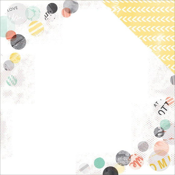 Scrapbooking  Amy Tangerine Stitched Bobbin 12x12 Paper Paper 12