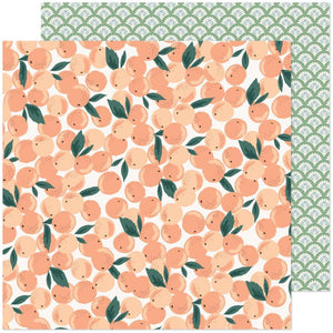 Scrapbooking  Maggie Holmes Market Square Double-Sided Cardstock 12"X12" - Fresh Market Paper 12"x12"