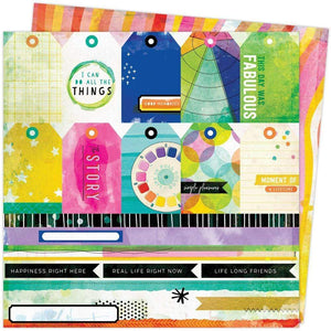 Scrapbooking  Vicki Boutin Color Study Double-Sided Cardstock 12"X12" Perspective Paper 12"x12"
