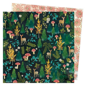 Scrapbooking  Vicki Boutin Fernwood Double-Sided Cardstock 12"X12" Into The Woods Paper 12"x12"