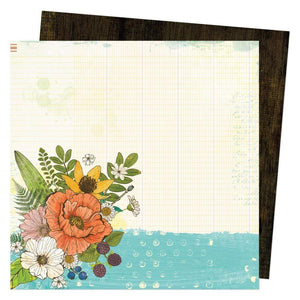 Scrapbooking  Vicki Boutin Fernwood Double-Sided Cardstock 12"X12" - Notebook Paper 12"x12"