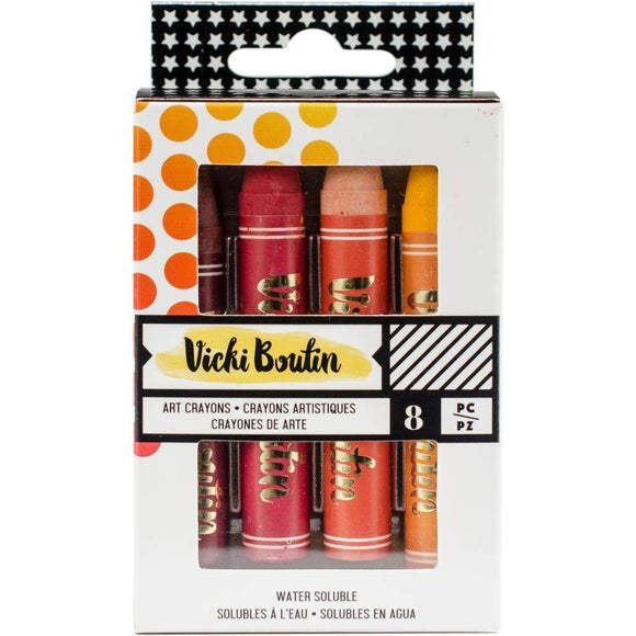 Scrapbooking  Vicki Boutin Mixed Media Oil Pastel Art Crayons 8/Pkg #1 - Warm Paper 12