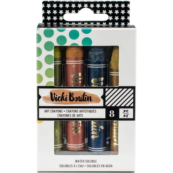 Scrapbooking  Vicki Boutin Mixed Media Oil Pastel Art Crayons 8/Pkg #3 - Neutral Paper 12