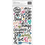Scrapbooking  Vicki Boutin Storyteller Thickers Stickers 107/Pkg Phrase & Icons/Puffy Paper 12"x12"