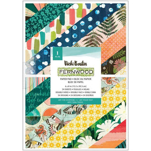 Scrapbooking  American Crafts Vicki Boutin Fernwood Double-Sided Paper Pad 6"X8" 24/Pkg Paper Pad