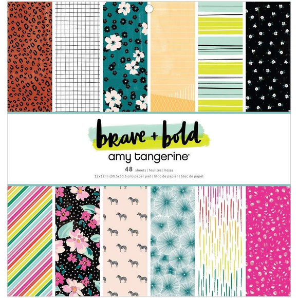 Scrapbooking  Amy Tan Brave & Bold Single-Sided Paper Pad 12