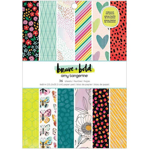 Scrapbooking  Amy Tan Brave & Bold Single-Sided Paper Pad 6"X8" 36/Pkg Paper Pad