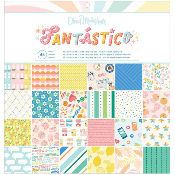 Scrapbooking  Odeb Marshall Fantastico Single-Sided Paper Pad 12