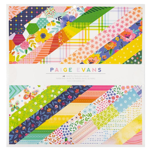 Scrapbooking  Paige Evans Blooming Wild Single-Sided Paper Pad 12
