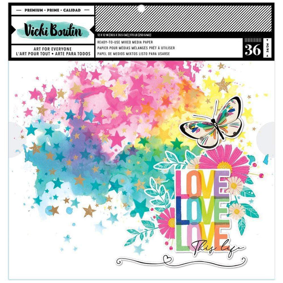 Scrapbooking  Vicki Boutin Mixed Media Backgrounds Paper 12